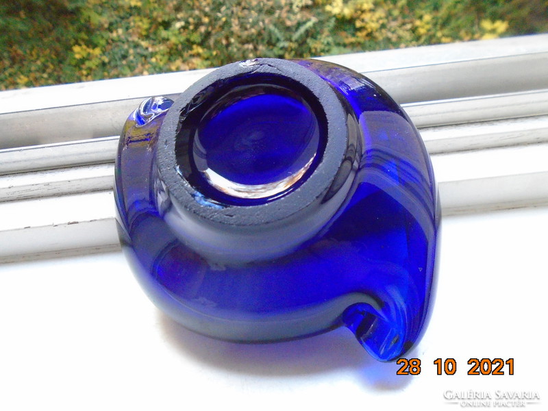 Kézzel készült Kobaltkék vastagfalú eozinmázas művészi üveg