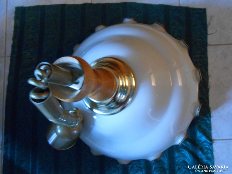 Large curled glass ceiling lamp