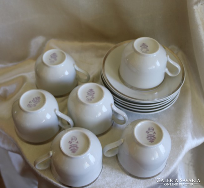Antique tk thurn czechoglovakia angelika porcelain tea / coffee set 6 pcs