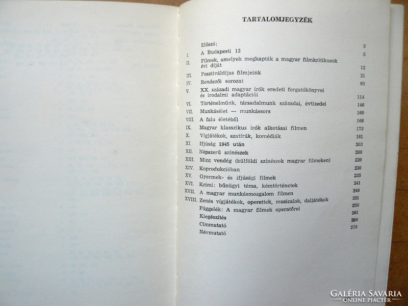 Recommended list of Hungarian films (1948-1978), Peter Abel 1978, book in good condition,