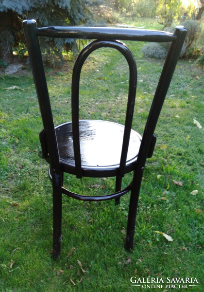 Antique thonet ebony black lacquered wooden chair