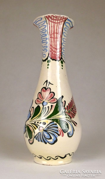 1G473 small zoltán flower pattern fair glass vase 23 cm