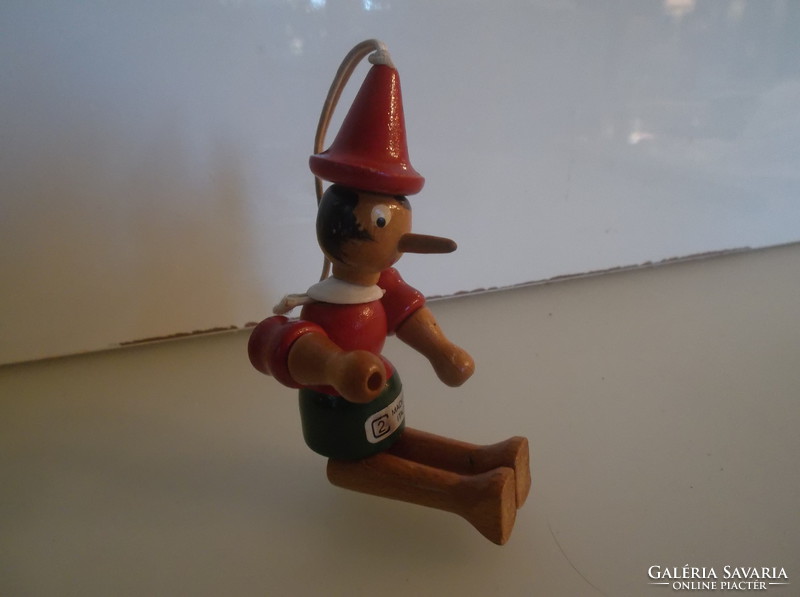 Pinocchio - wood - 11 x 4 cm - Italian - original - like new - flawless