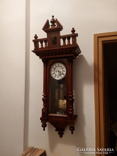 Antique Viennese two-weight wall clock! 1890!