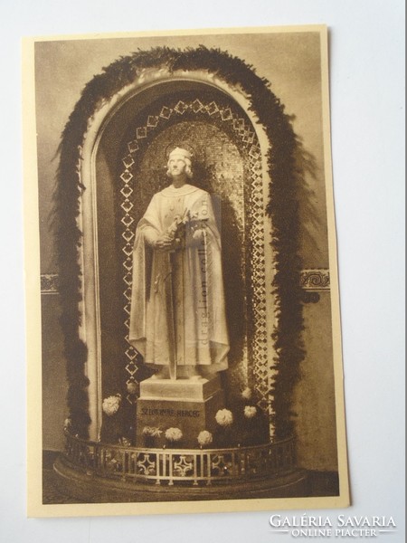 D185244 budapest, graceful-piarist grammar school -1932 statue of prince saint imre