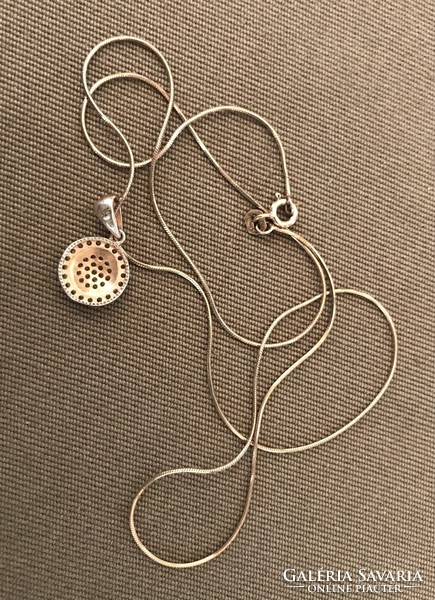 Gold-plated silver necklace with pendant