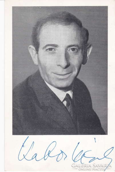 Kabos László Érdemes művész fényképes autogramja / saját kezű aláírása