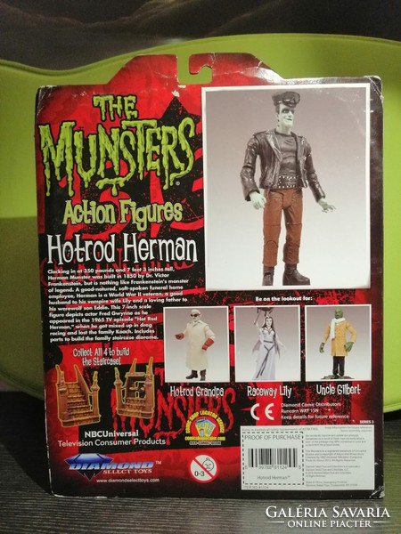 Action figure diamond select, monsters, hermann hotrod