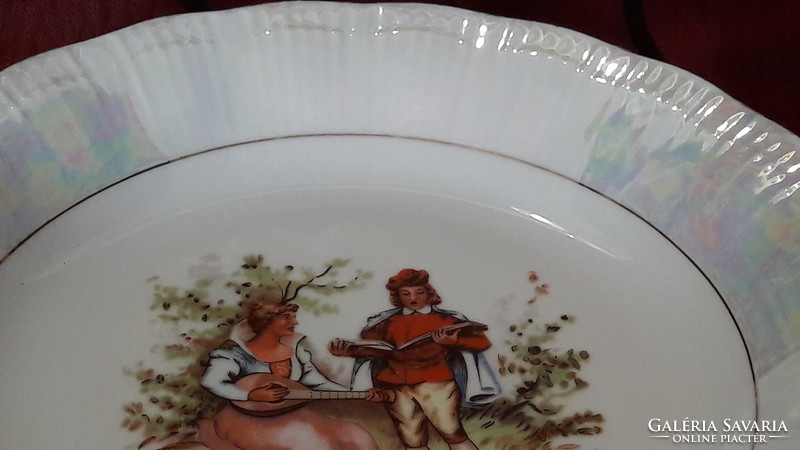 Romantic scene on porcelain plate