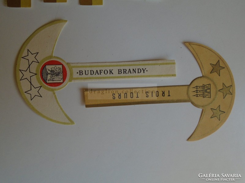 D185417 Italcímkék Budapf brandy -Under Government Supervision -  Promontor Vermouth