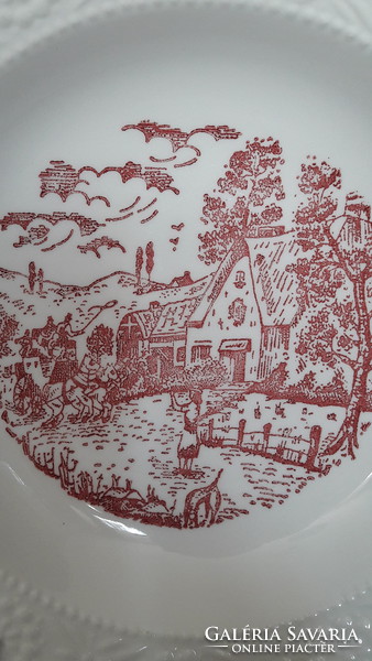 Old faience porcelain plate