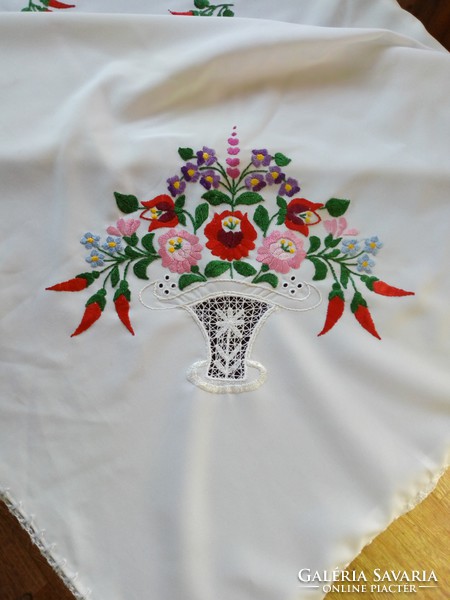 Kalocsa hand embroidered large tablecloth