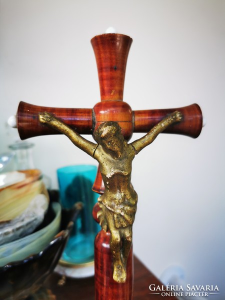 Antique baroque pedestal cross