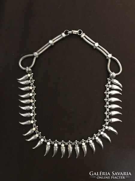Rajasthani (India) folk silver necklace