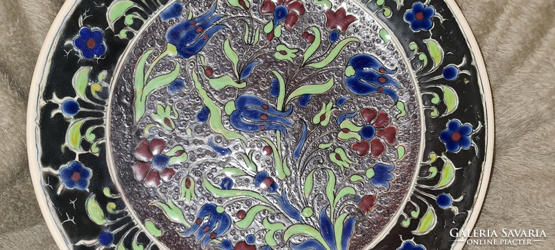 Zsolnay historicizing beautiful bay serving plate