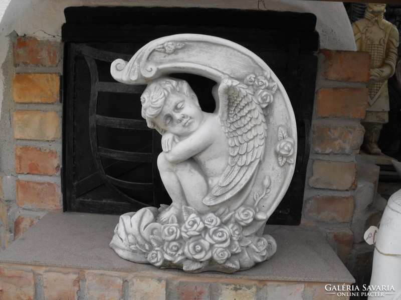 Wonderful 40cm angel statue frost-resistant artificial stone garden ornament or even grave statue