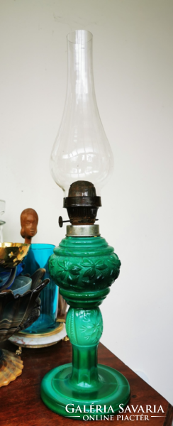 Malachite kerosene lamp