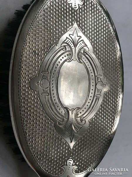 Antique silver plated dress brush, Austrian, marked conraetz
