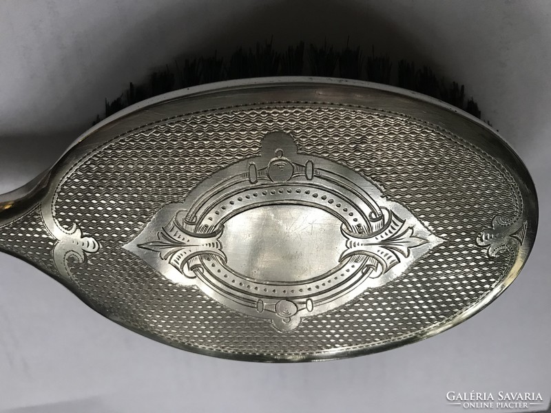 Antique silver plated dress brush, Austrian, marked conraetz