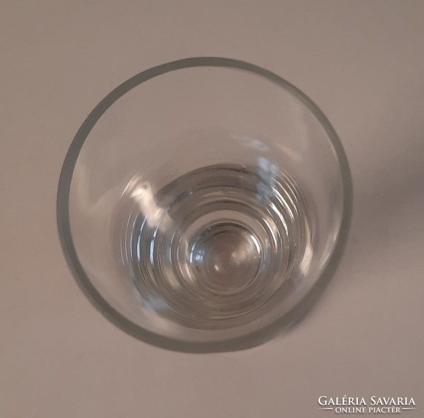 Biedermeier 5 cl-es talpas üveg likőrös pohár