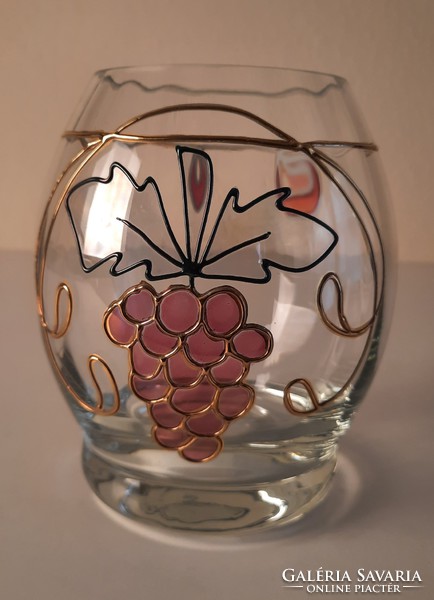 Retro stained glass vase