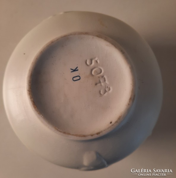 Hőllóháza studio-line porcelain decorative vase, Bakó-Hetey rozália design biscuit vase