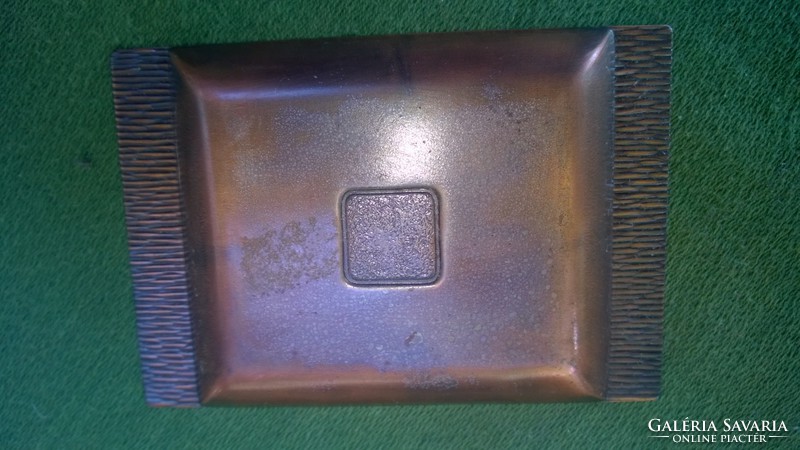 Enamel law enforcement badge v. On a copper tray 10.5x7 cm