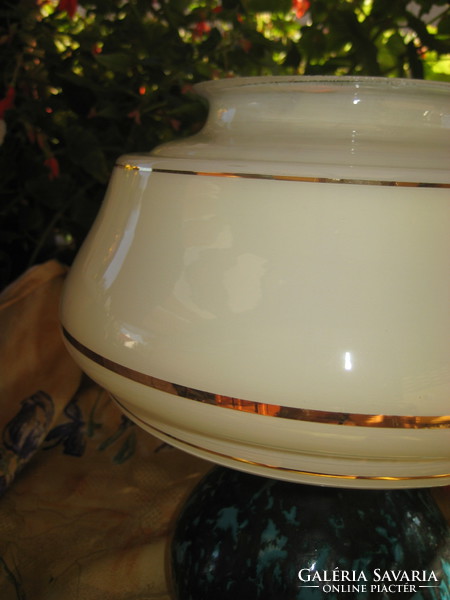 Old lamp shade, nice condition, with a wide gold stripe, a little wear
