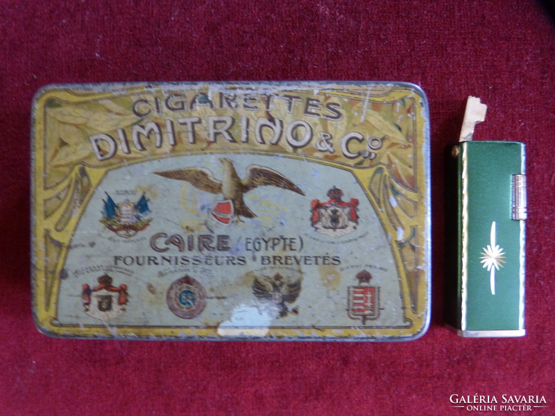 Old metal cigar box. Egypt, Switzerland.