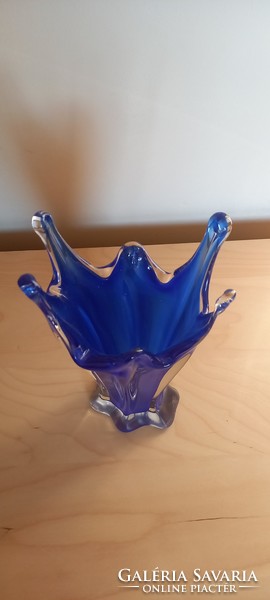 Murano váza kék színben