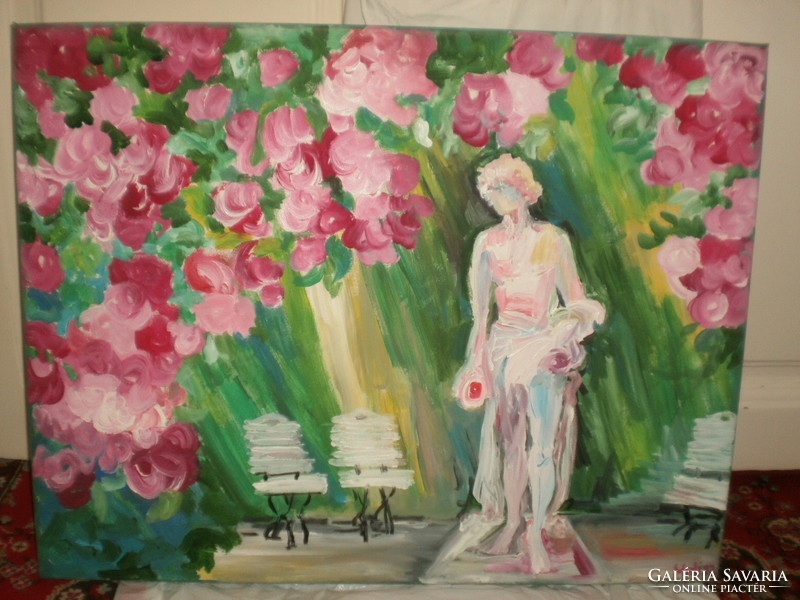 Melinda Horváth address: flower park, oil 60 cm.X 80cm.