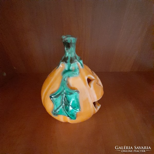 Ceramic pumpkin lantern, candle holder