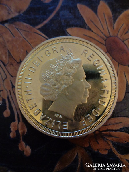 Gilded Elizabeth coin