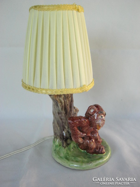 Retro ... Applied art ceramic monkey figurine lamp