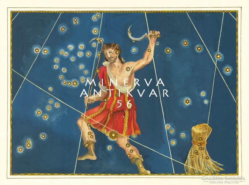 Boötes oxtail arcturus constellation astronomy greek mythology reprint j.Bayer uranometry 1625