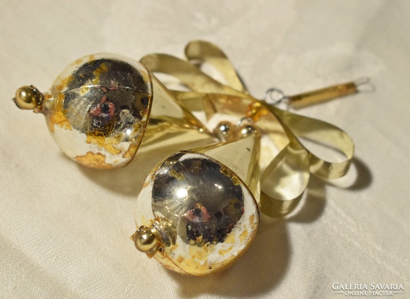 Régi antik karácsonyfadísz gömb harangok