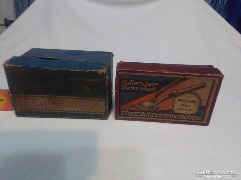 Two old boxes - szmena for 6 photographers and a solingen hand clipper