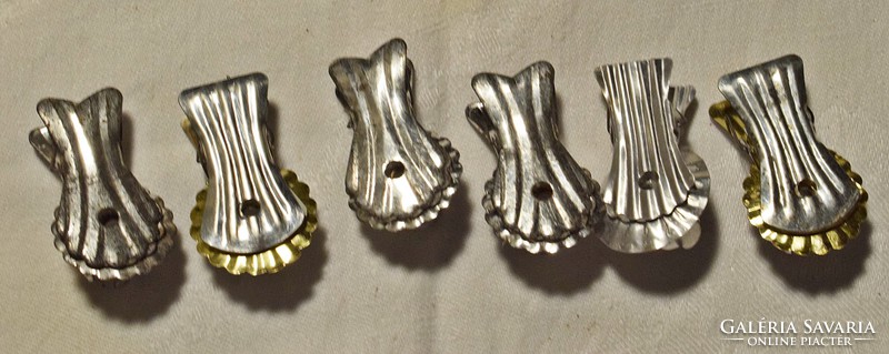 Old Christmas tree decoration, small candlestick 6pcs.