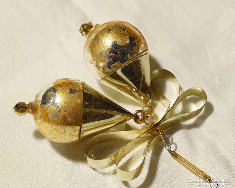 Régi antik karácsonyfadísz gömb harangok