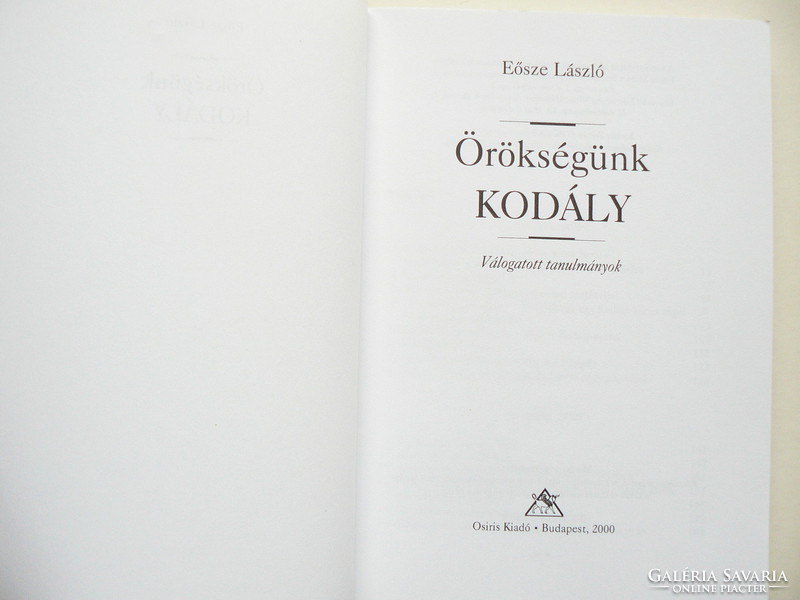 Our heritage is cod, László 2000, book in good condition