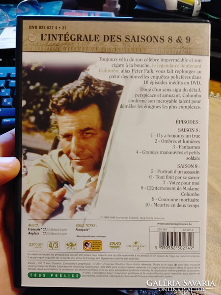 COLOMBO 8,9 évad 5 db DVD makulátlan angol francia nyelvek -nyelvtanulóknak szövegértésre