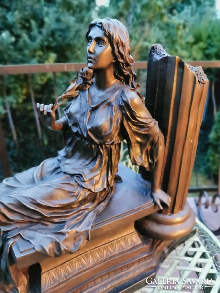 The lady received a rose - a monumental bronze statue