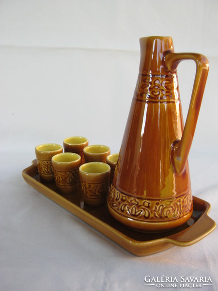 Retro ... Granite ceramic brandy set