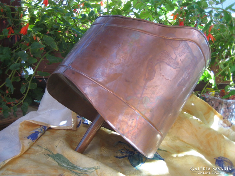 Wine, must, pálinka, töltike, funnel, made of red copper, tin masterwork from the 60s