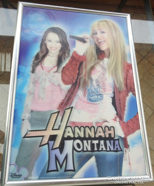 HANNAH MONTANA - 3 D - s hatalmas poszter keretezve