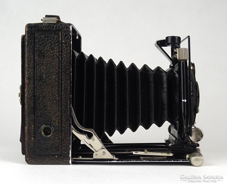 1G012 Antik Voigtlander Compur fényképezőgép eredeti bőr tokjában 1927/35