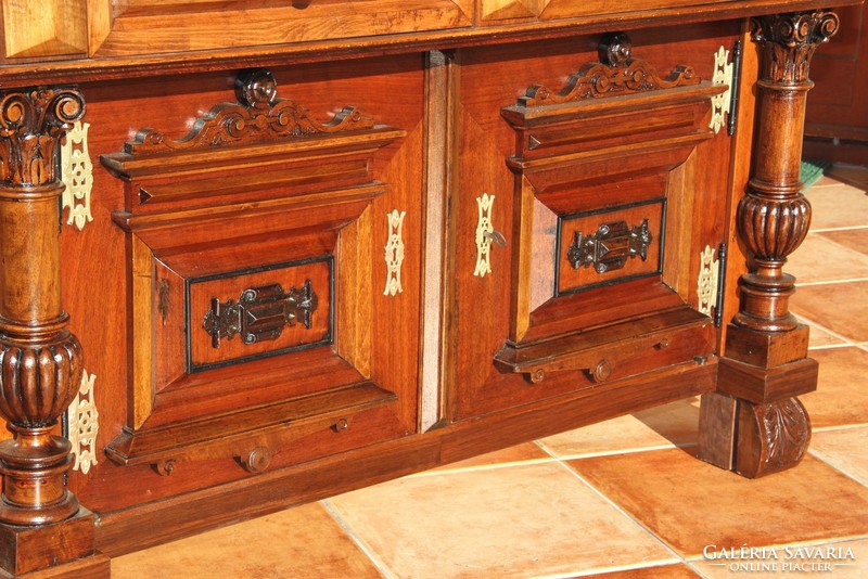Old German, richly carved special chest of drawers