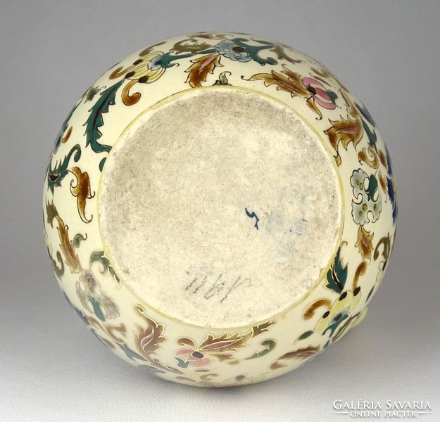 0Z404 antique zsolnay stone pot jug 20 cm