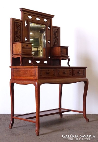 1F734 beautiful oriental orientalist hardwood dressing table