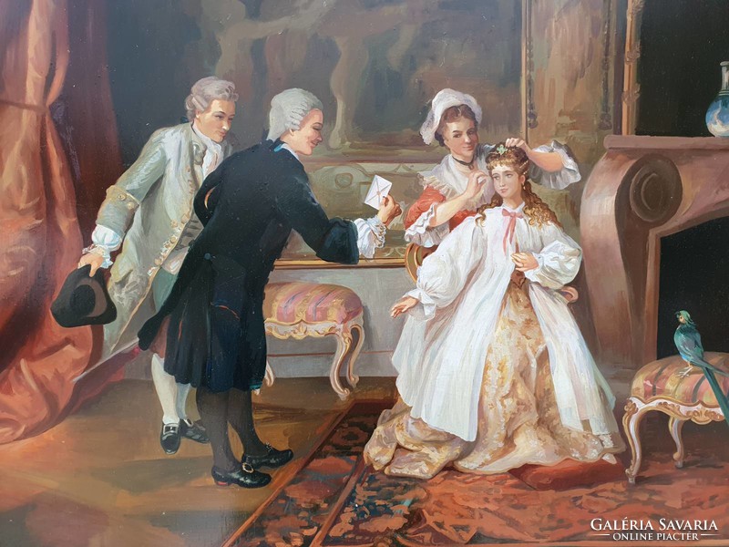 Katalin László's beautiful painting in its original beautiful frame
